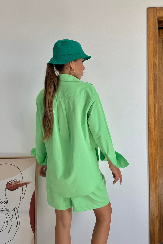 Front Pocket shirt and shorts set
