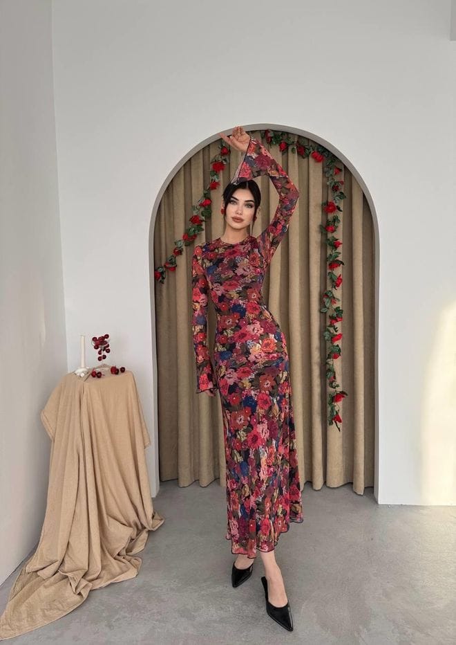 Tull Dress -Multicolored