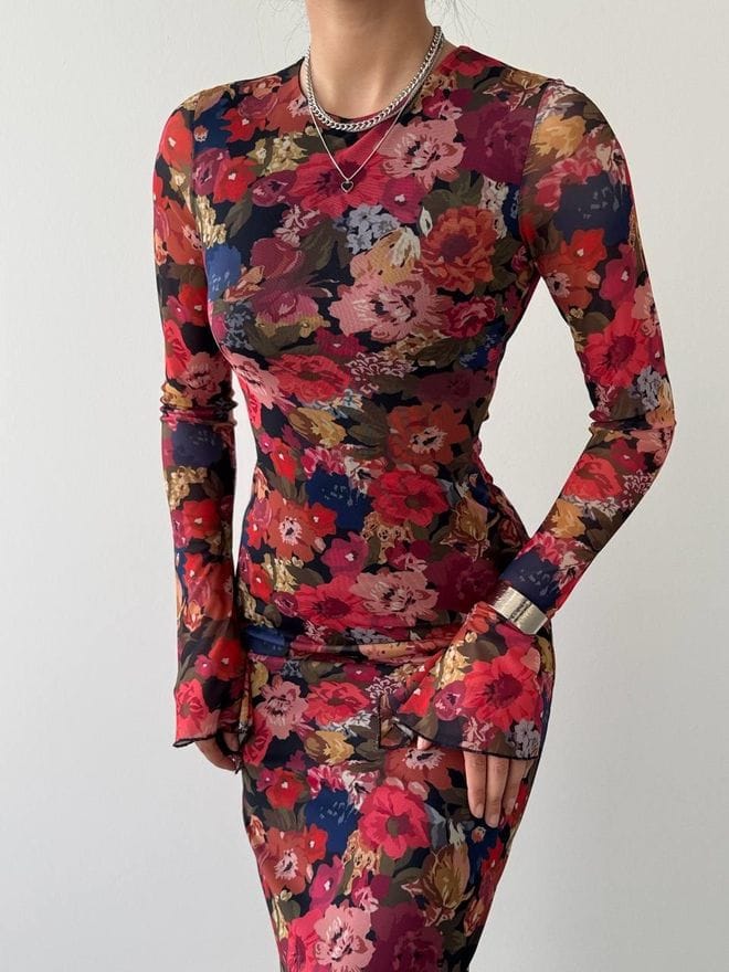 Tull Dress -Multicolored